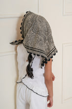Embroidered Triangle Scarf : BLACK : One Size