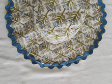 Reversible Hat in Blue Block Print : Infant : Toddler : Tween
