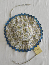Reversible Hat in Blue Block Print : Infant : Toddler : Tween
