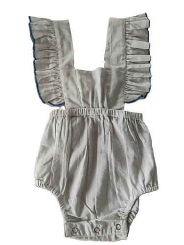 Racer Back Romper : PASTEL BLUE : Infant