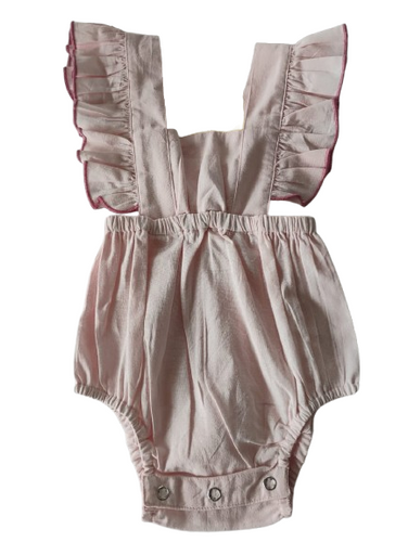 Racer Back Romper  : BABY PINK : Infant