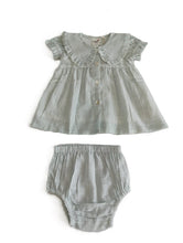 Striped Dress With Collar : SOFT BLUE : Infant : Toddler : Tween