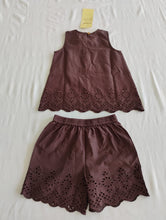 June Shorts and Top Set : BROWN : Infant : Toddler : Tween