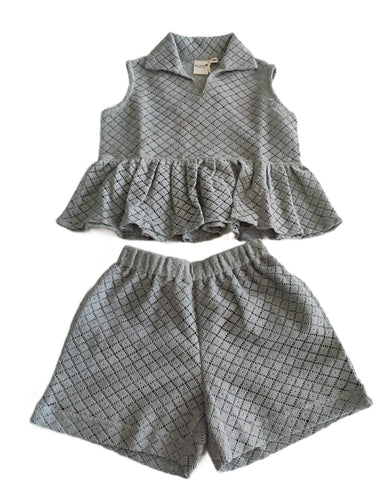 Florence Shorts and Top Set : POWDER BLUE : Infant : Toddler : Tween