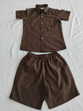 Joey Shorts and Shirt Set : Gender Neutral : BROWN : Infant : Toddler : Tween