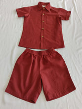 Joey Shorts and Shirt Set : Gender Neutral  : BRICK : Infant : Toddler : Tween