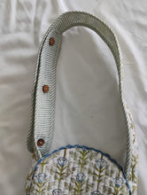 Quilted Round Sling Bag : BLUE : One Size