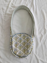 Quilted Round Sling Bag : BLUE : One Size