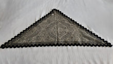 Embroidered Triangle Scarf : BLACK : One Size