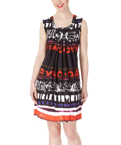 Robe Geo noire et rouge