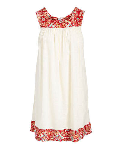 Red & White Baby Doll Dress