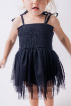 Black Tulle Solid Color Infant Ruffle Romper