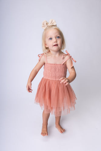 Dark Pink Tulle Solid Color Infant Ruffle Romper
