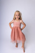 Dark Pink Tulle Solid Color Ruffle Dress