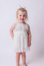 Blue Polka Dot Print Net Ruffle Gathered Dress