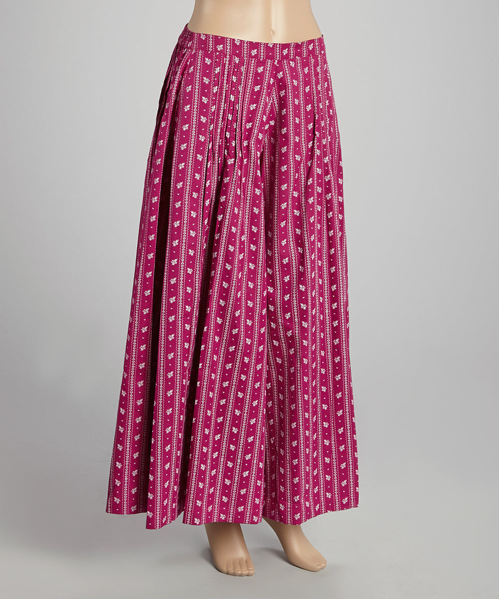 Fuchsia Floral Palazzo Pants - Women