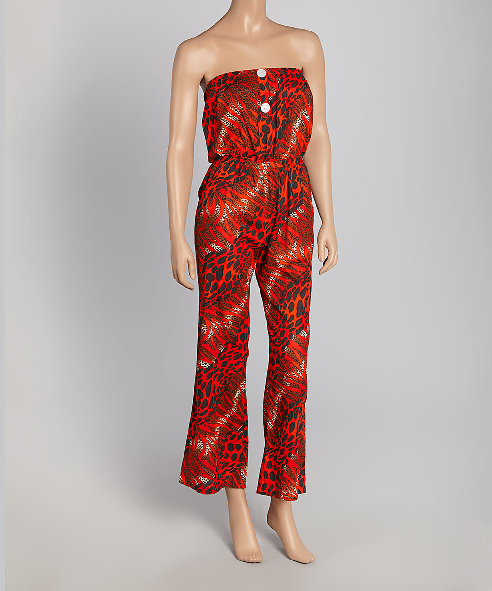 Orange & Black Wild Jumpsuit