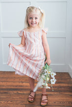 Baby Pink Lurex Solid Color Frill Dress