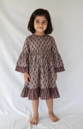Bella Bee Dress : MOCHA : Infant : Toddler : Tween