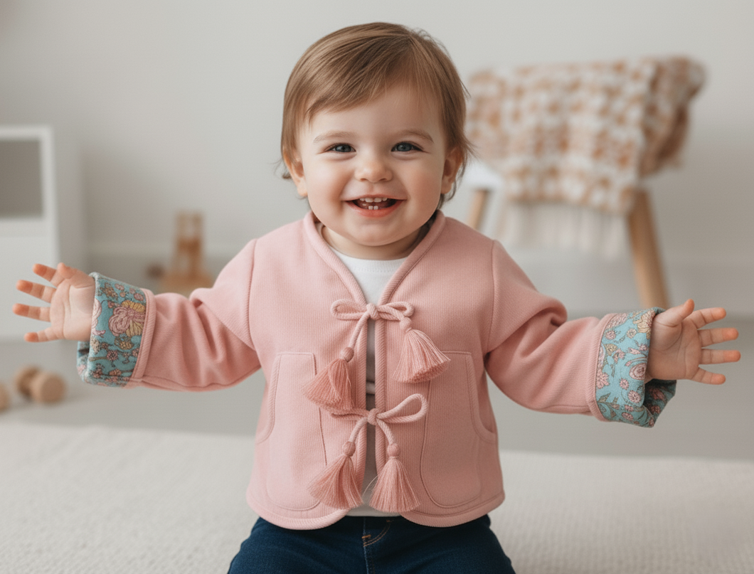Jill Reversible Quilted Jacket : ROSE : Infant : Toddler : Tween