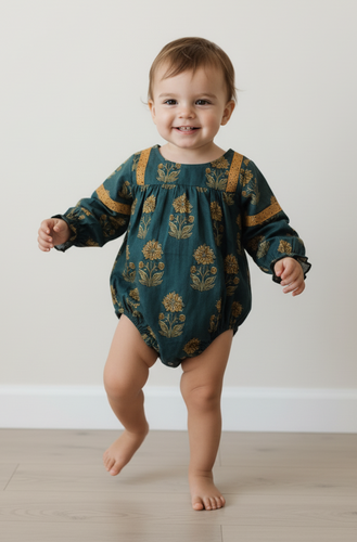 Esti Romper : MOSS GREEN : Infant : BabyGirl