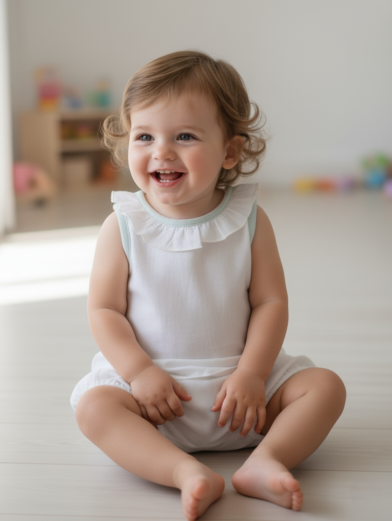 Top And Bow Bloomer Set : POWDER BLUE : Infant : Baby Girl : New Born