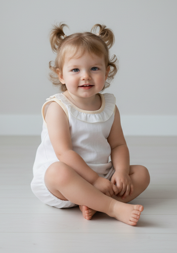 Top And Bow Bloomer Set : PEACH : Infant : Baby Girl : New Born