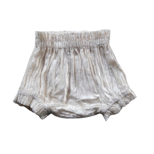 Ivory Shorts-Style Velvet Diaper Cover dc200 Yobaby