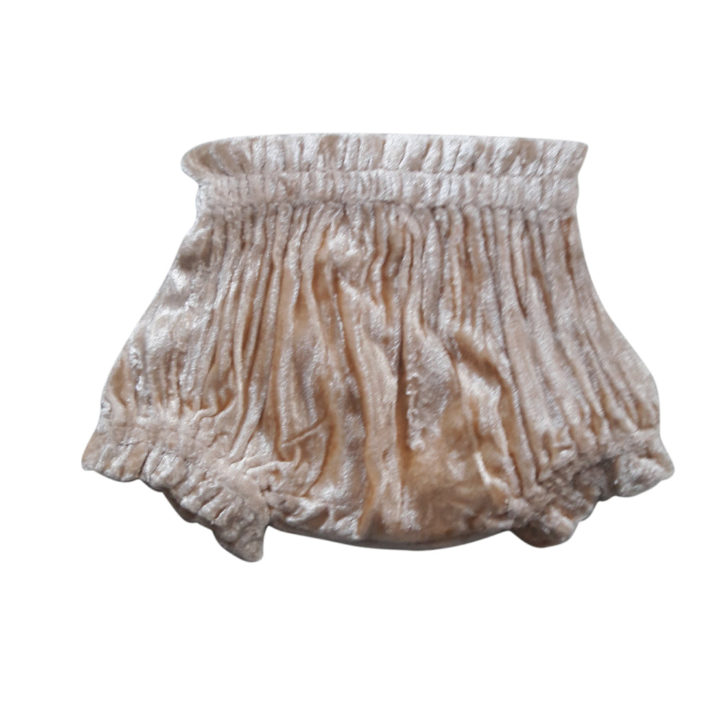Blush Shorts-Style Velvet Diaper Cover
