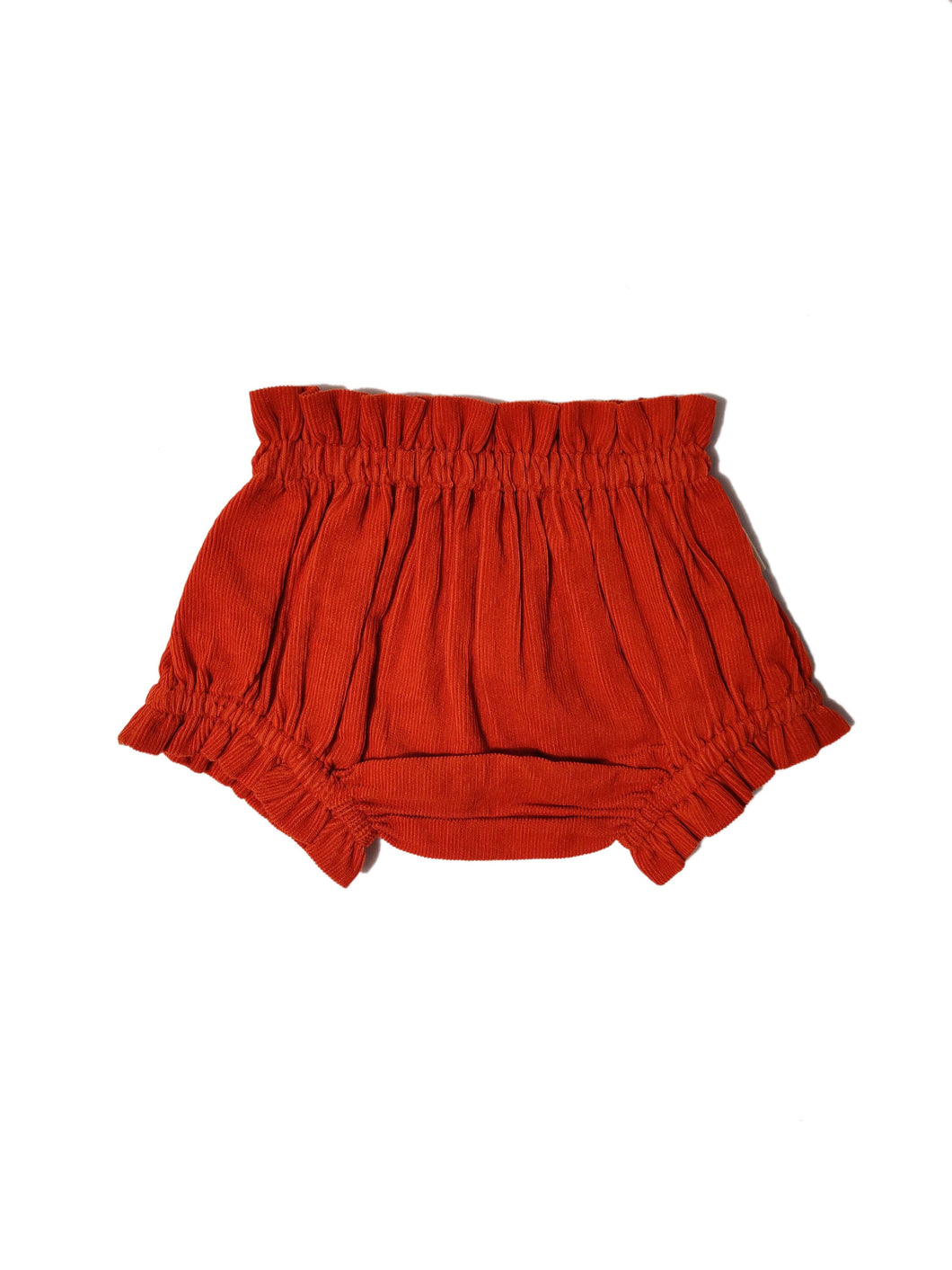 Rust Shorts-Style Corduroy Diaper Cover