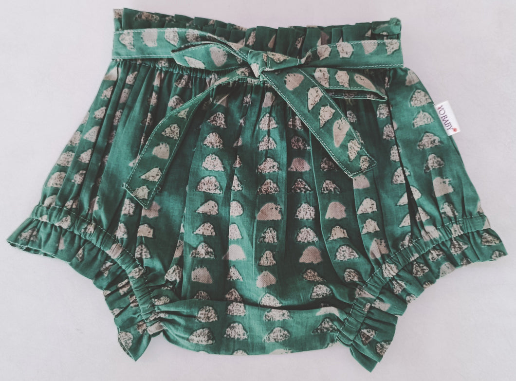 Sage Green Shorts-Style Diaper Cover