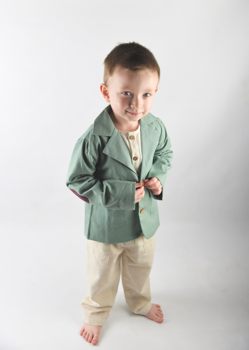Boys Blazer & Pants Set - Pistachio/Ivory - Kids Wholesale Boutique Clothing, Boys - Girls Dresses, Yo Baby Wholesale - Yo Baby