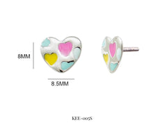 Multi-Colour Heart Earrings
