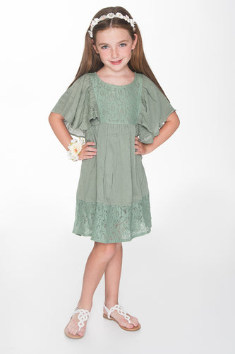 Teal Swing Dress - Kids Wholesale Boutique Clothing, Dress - Girls Dresses, Yo Baby Wholesale - Yo Baby