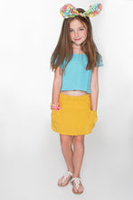 Yellow Blue Skirt and Crop Top 2pc. Set - Kids Wholesale Boutique Clothing, Dress - Girls Dresses, Yo Baby Wholesale - Yo Baby