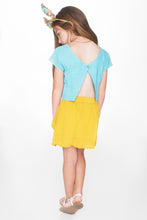 Yellow Blue Skirt and Crop Top 2pc. Set - Kids Wholesale Boutique Clothing, Dress - Girls Dresses, Yo Baby Wholesale - Yo Baby
