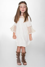 Off-White TARA lace Detail Swing Dress - Kids Wholesale Boutique Clothing, Dress - Girls Dresses, Yo Baby Wholesale - Yo Baby