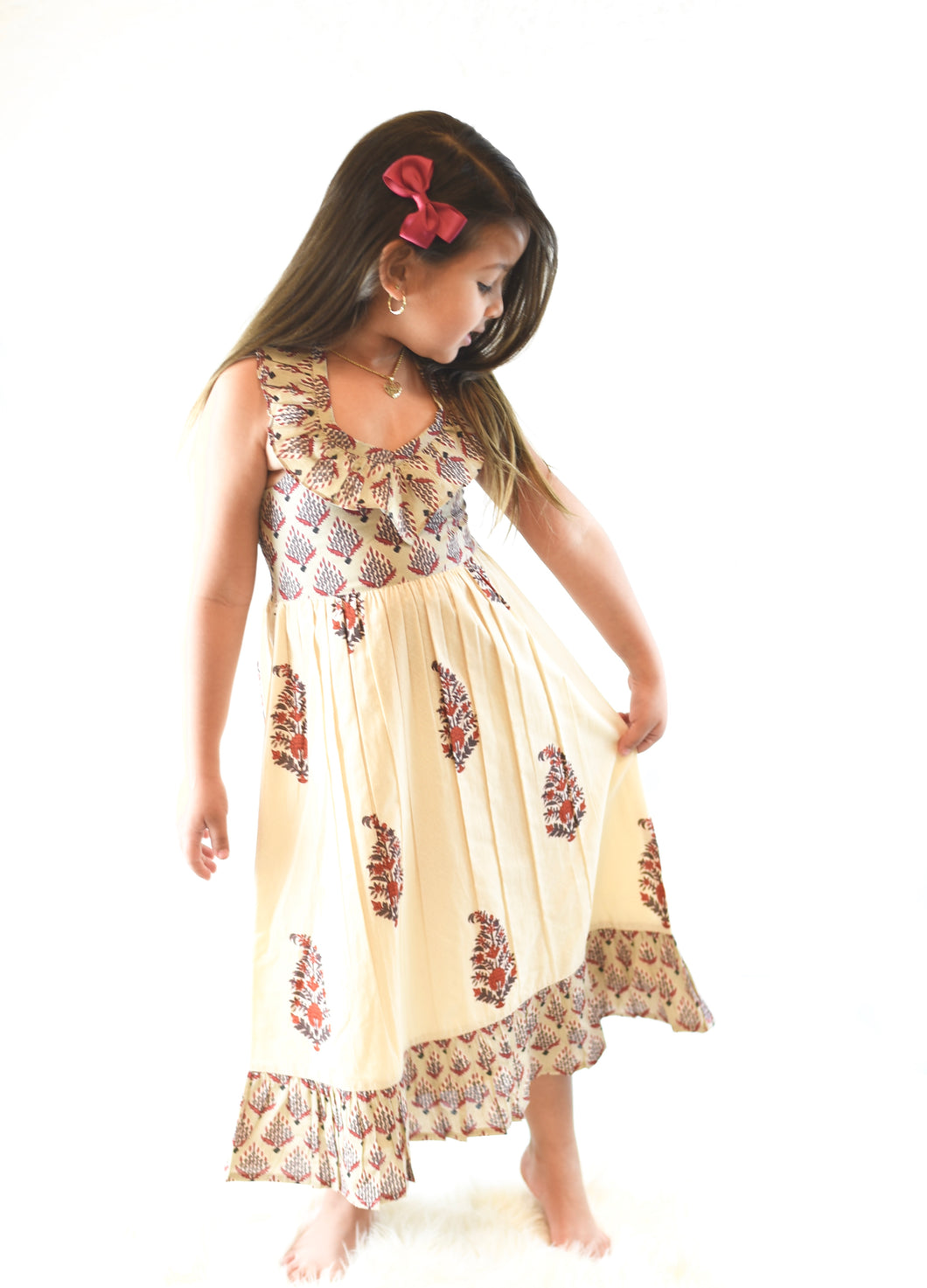 Floral Halter Maxi Dress - Kids Wholesale Boutique Clothing, Dress - Girls Dresses, Yo Baby Wholesale - Yo Baby