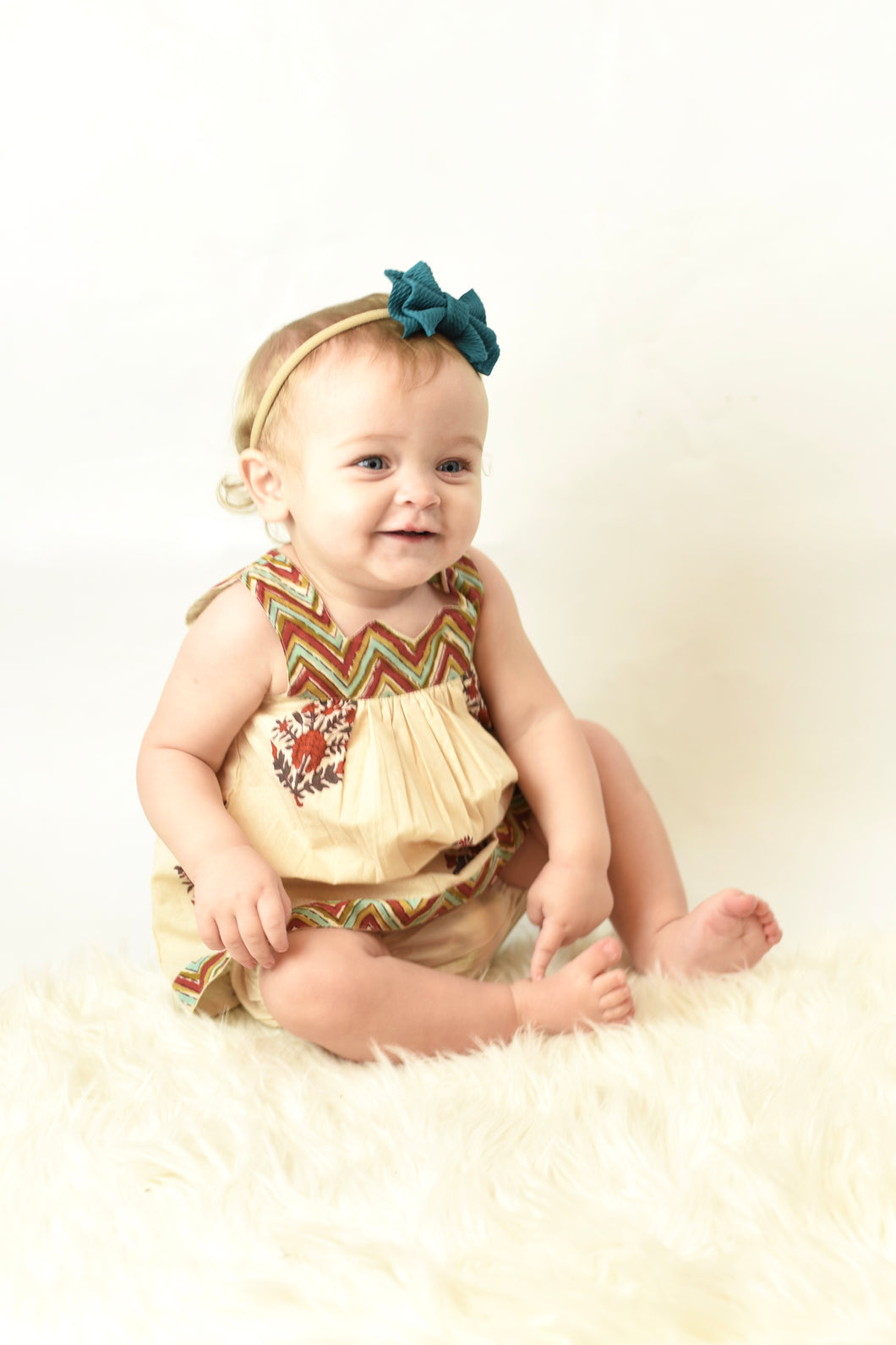 Chevron And Floral Sweetheart Neck Dress And Diaper Cover - Kids Wholesale Boutique Clothing, 2-pc. set - Girls Dresses, Yo Baby Wholesale - Yo Baby