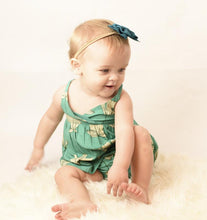 Floral Turquoise Strappy-Dress & Diaper Cover