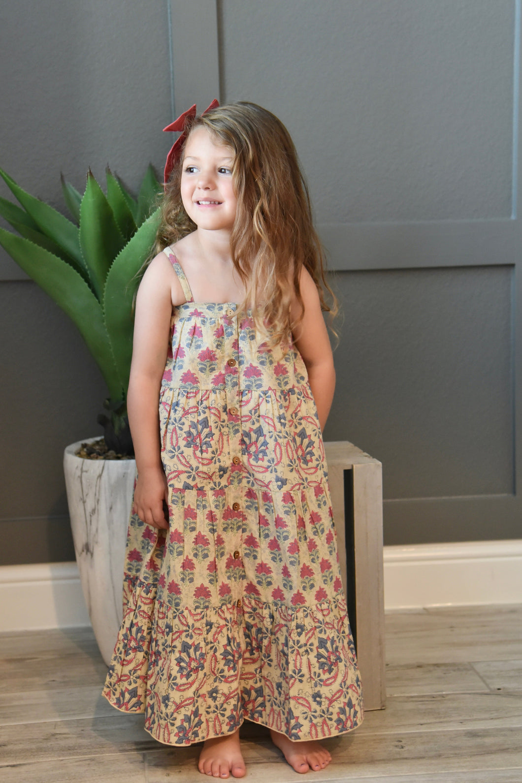 Tiered Printed Maxi Dress