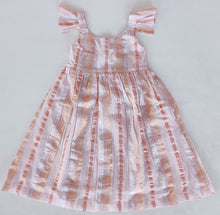 Baby Pink Lurex Solid Color Frill Dress