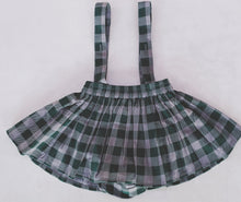 Green Checkered Print Diaper Overall
