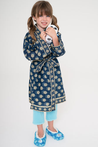 Printed Cotton Kimono Style House-Robe - Kids Wholesale Boutique Clothing,  - Girls Dresses, Yo Baby Wholesale - Yo Baby