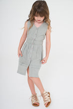 Grey Shirt Dress - Kids Wholesale Boutique Clothing, Shirt-Dress - Girls Dresses, Yo Baby Wholesale - Yo Baby