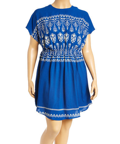 Blue and White Kaftan Dress - Kids Wholesale Boutique Clothing, Dress - Girls Dresses, Yo Baby Wholesale - Yo Baby