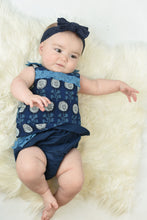 Limited Edition - Ruffled Indigo Top With Diaper Cover Set