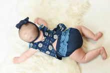Limited Edition - Ruffled Indigo Top With Diaper Cover Set
