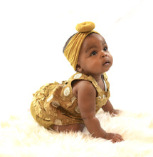 Limited Edition - Ruffled Mustard & Brown Top With Diaper Cover Set
