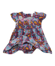 Red and Blue Paisley Infant Dress